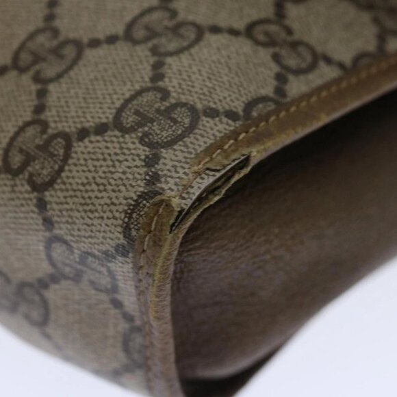 GUCCI GG Supreme Web Sherry Line Clutch Bag PVC Beige Red 89 01 031 Auth 67735 - Picture 8 of 15